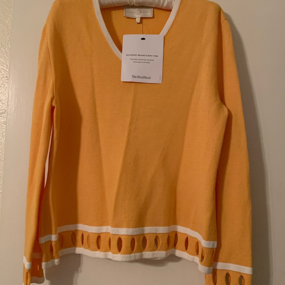 Yellow and Crème St John Sport Pullover Sweater